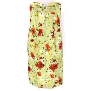 D&G | Dresses | Dg Dolce Gabbana Strapless Lime Green Multicolor Floral  Print Mini Dress Xs | Poshmark